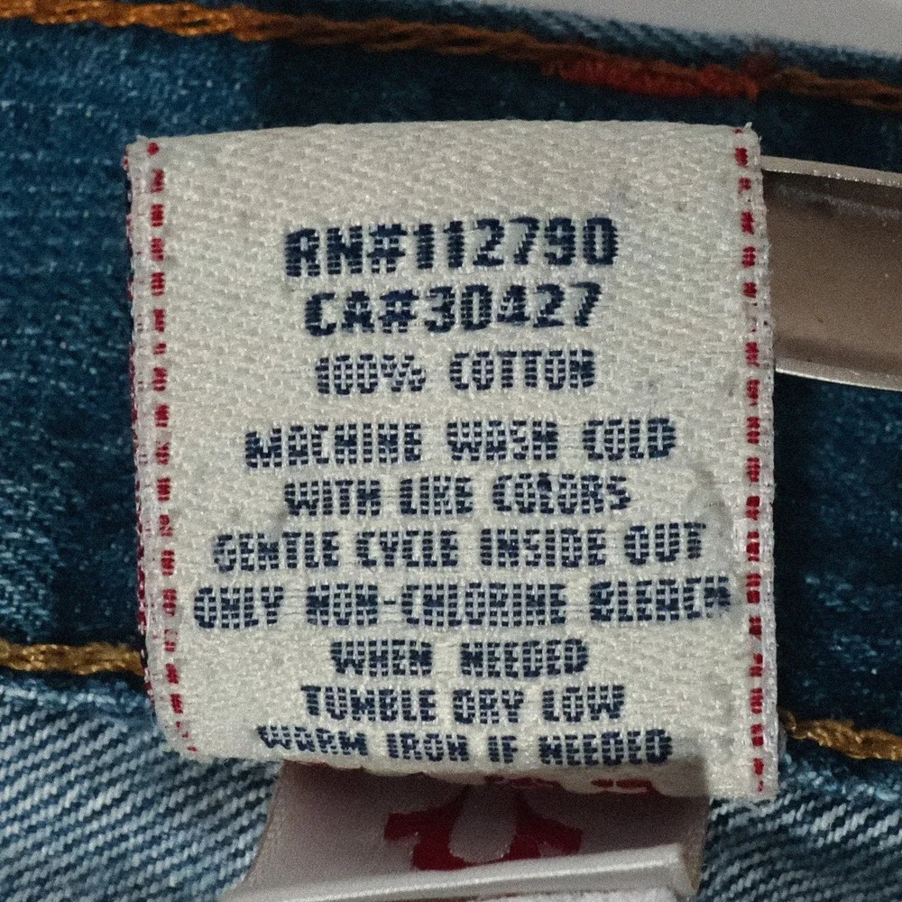True Religion Mens Jeans  Blue Bootcut Size 36 RN#112790